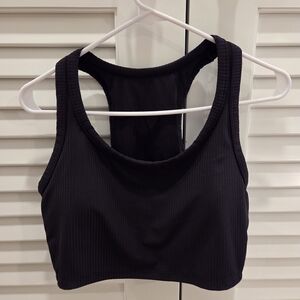 All in Motion Black Ribbed Sports Bra